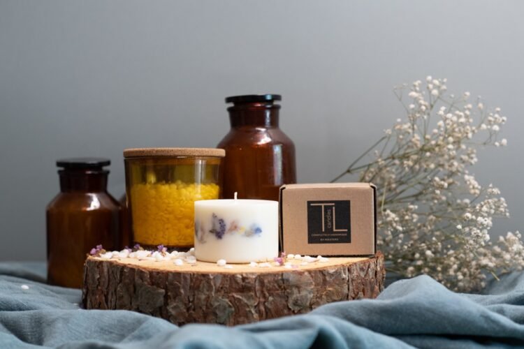 hand made unscented soy wax candle