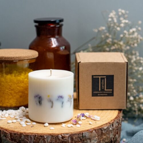 hand made unscented soy wax candle