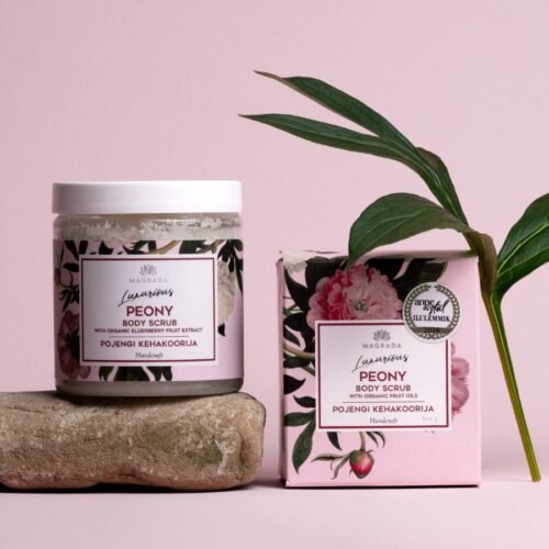 peony body scrub with organic fruit oils 250 ml