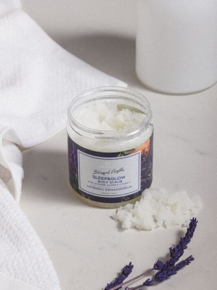 lavender body scrub with grapefruit essential oil 250 ml