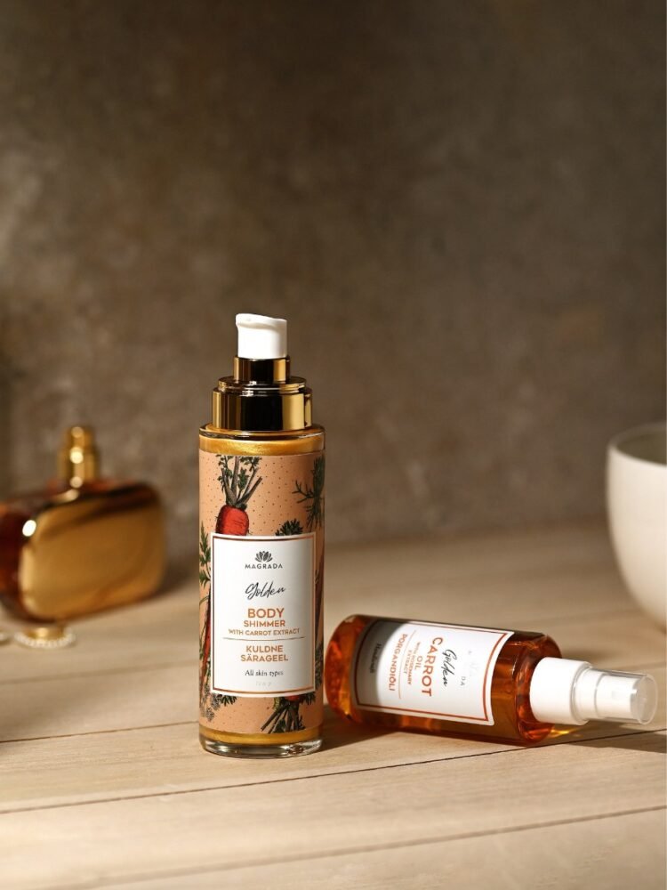 golden shimmer gel with carrot extract 100 ml