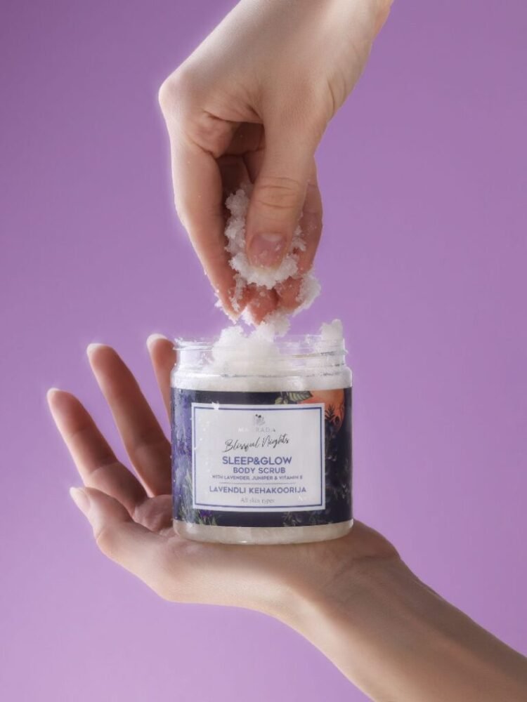 lavender body scrub with grapefruit essential oil 250 ml