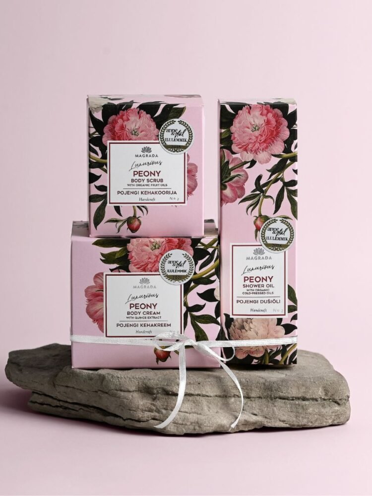 peony body scrub with organic fruit oils 250 ml