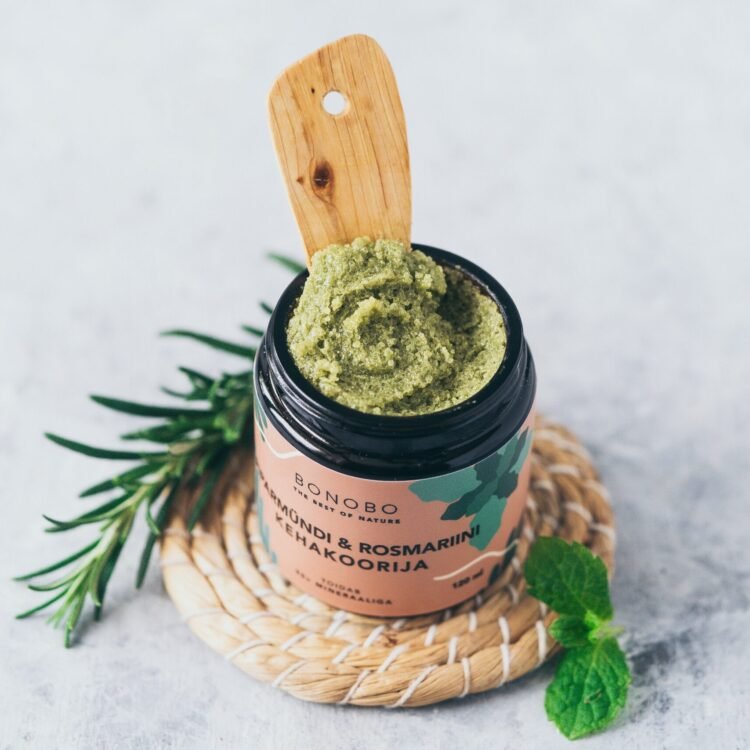 body scrub — peppermint and rosemary body scrub — peppermint and rosemary