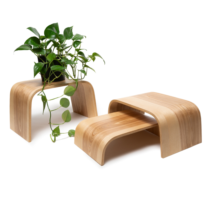 wooden floor plant stand set of 3