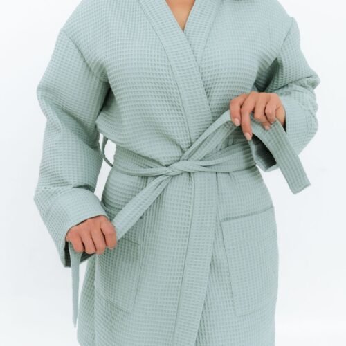 short waffle fabric robe for women short waffle fabric robe for women