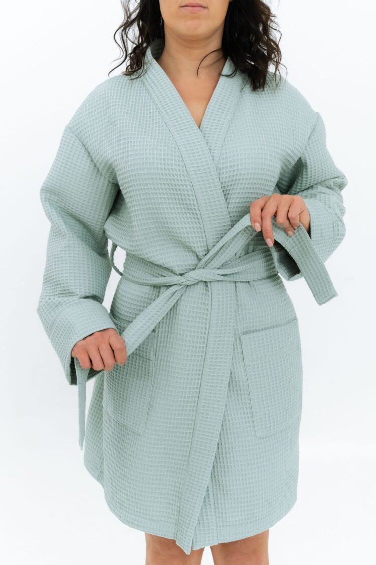 short waffle fabric robe for women short waffle fabric robe for women