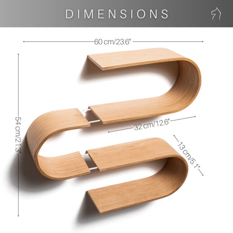 floating wooden wall shelf snake