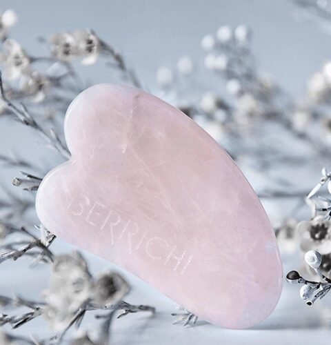 rose quartz gua sha massage crystal
