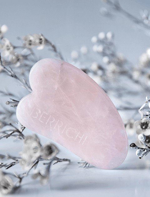 rose quartz gua sha massage crystal