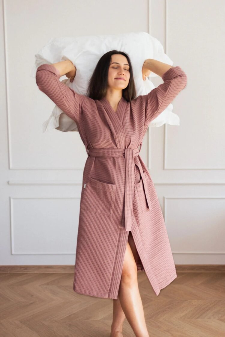 short waffle fabric robe for women short waffle fabric robe for women