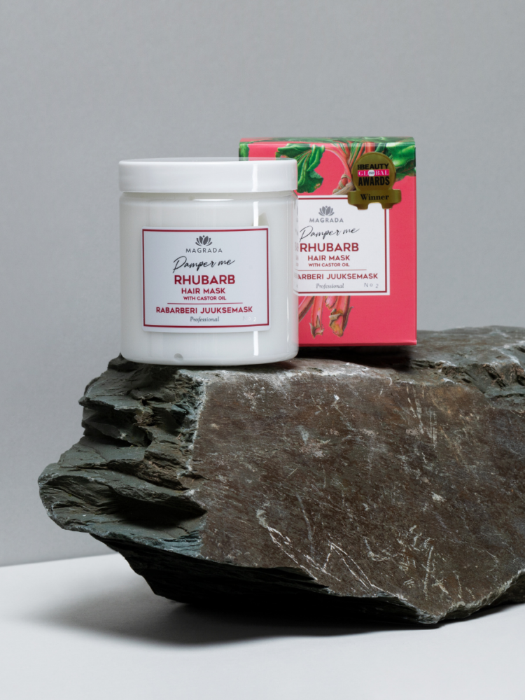 rhubarb hair mask with castor oil 250 ml