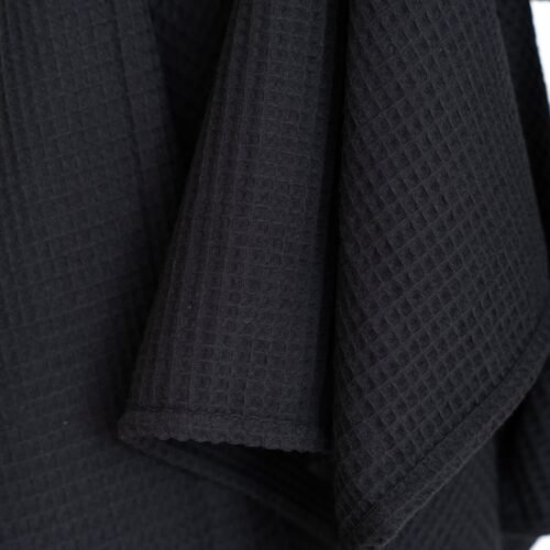organic waffle cotton towel black organic waffle cotton towel black