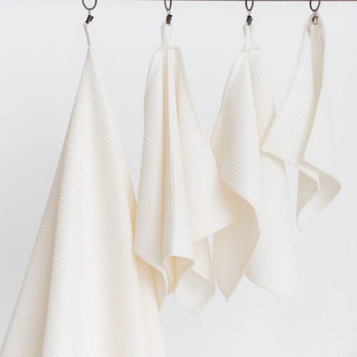 organic waffle cotton towel cream organic waffle cotton towel cream