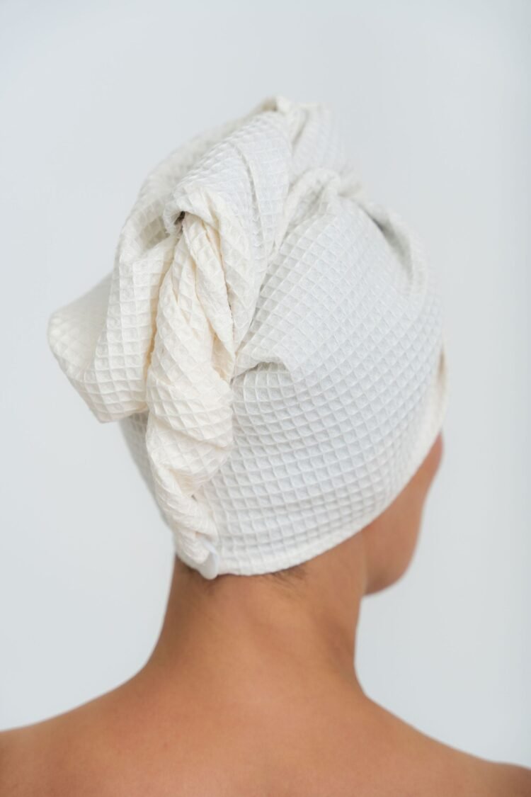 cotton waffle hair towel/turban