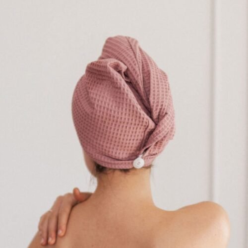 cotton waffle hair towel/turban