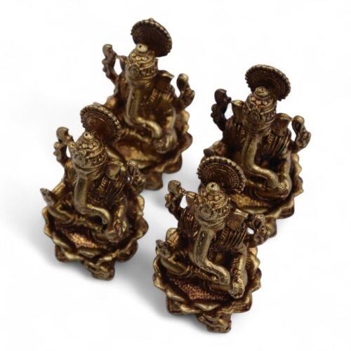 Misiņa miniatūra dievība – Ganeša (52 g) – 49 mm