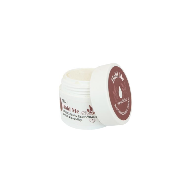 holdtava2.jpg Hold Me dezodorants bez alumīnija ar pačūlijas un lavandas aromātu, 30 ml.