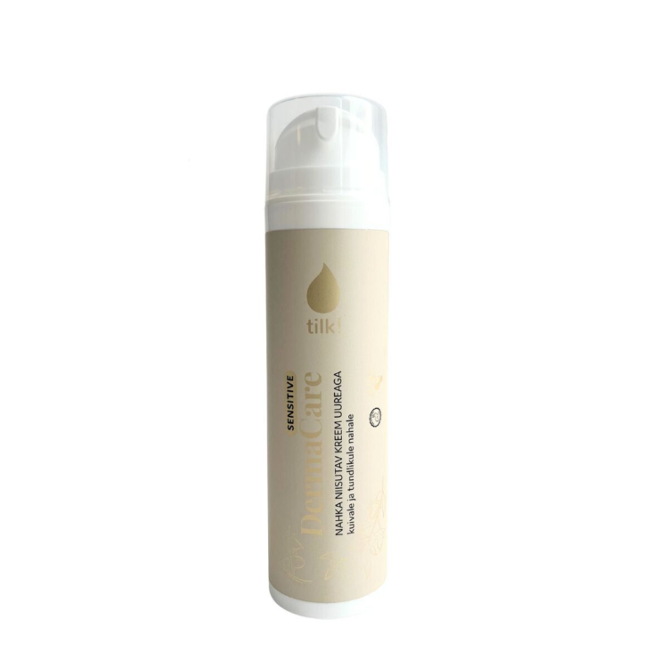 tilk-derma-care.png DermaCare Sensitive – mitrinošs urīnvielas (urea) krēms ļoti sausai un jutīgai ādai, 200 ml
