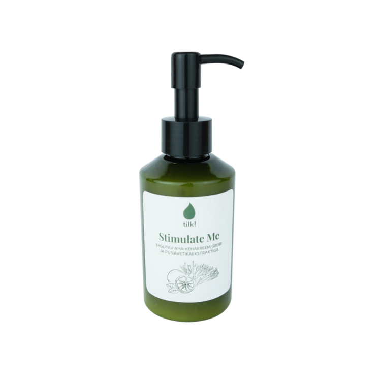 tilk-stimulate-me.png “Stimulate Me” AHA ķermeņa losjons ar greipfrūtu un sarkano aļģu ekstraktu, 150 ml